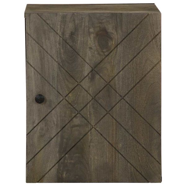 vidaXL Zidni kupaonski ormarić crni 38x33x48 cm Puno drvo Mango