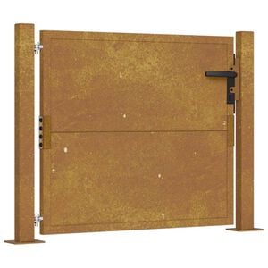 vidaXL Vrtna vrata 100x75 cm Corten čelik