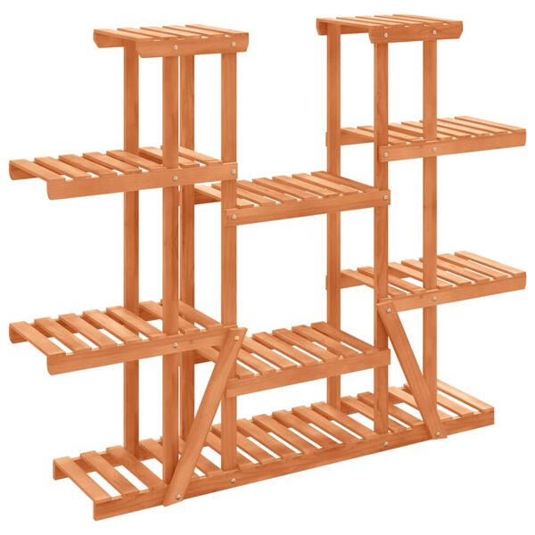 vidaXL Stalak za cvijeće 110 x 25 x 110,5 cm od masivne jelovine