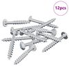 vidaXL Vijak 12 pcs Srebrno 9,8 x 35 mm Željezo