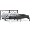vidaXL Metalni okvir za krevet s uzglavljem crni 193x203 cm