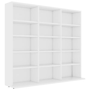 vidaXL Ormarić za CD-ove bijeli 100 x 23 x 89,5 cm konstruirano drvo
