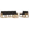 vidaXL Set vanjskih sofa 7 kom. Bijela i crna