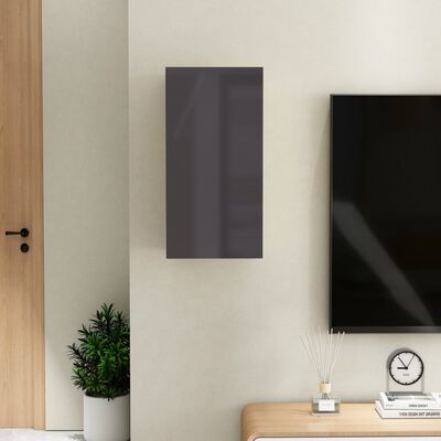 vidaXL TV ormarić sjajni sivi 30,5 x 30 x 60 cm od konstruiranog drva