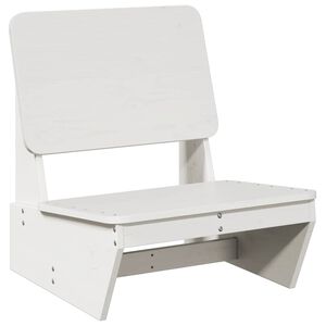 vidaXL Vrtna stolica bijela 60x64x70,5 cm od masivne borovine