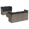 vidaXL 6-dijelni set vrtnih sofa od poliratana s jastucima sivi