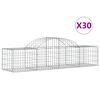vidaXL Lučne gabionske ko&scaron;are 30 kom 200x50x40/60 cm pocinčano željezo