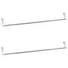 vidaXL Karni&scaron;e 2 kom bijelo-srebrne 60-105 cm aluminijske