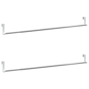 vidaXL Karni&scaron;e 2 kom bijelo-srebrne 60-105 cm aluminijske