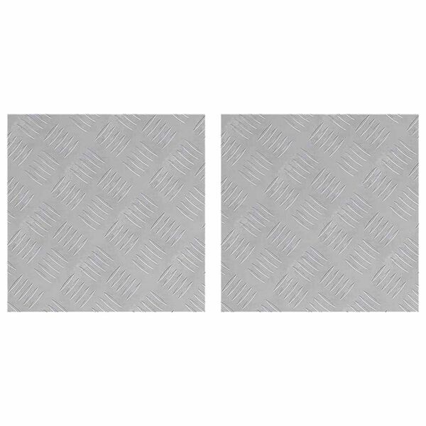 vidaXL Stepenica Četvrtasti 2 pcs Srebrno 40 x 40 cm Aluminij