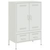 vidaXL Visoka komoda bijela 68x39x101,5 cm od čelika