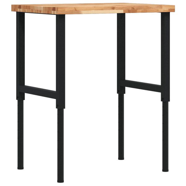 vidaXL Radni stol 80x60x(73-99,5) cm masivno drvo bagrema pravokutni