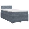 vidaXL Boxspring krevet s madracem Tamnosiva 120 x 190 cm Bar&scaron;un