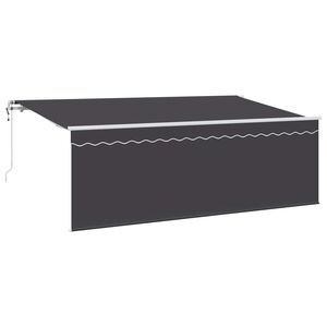 vidaXL Povlačivi tende Antracit 400 x 200 cm Poliester i aluminij