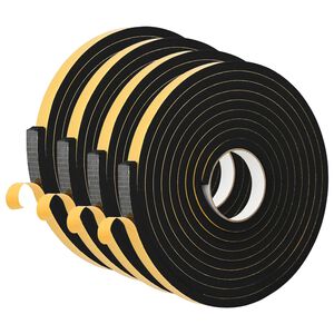 vidaXL Samoljepljiva pjenasta traka 4 kom. Crna 20mm x 5m CR pjena