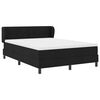 vidaXL Boxspring krevet s madracem Crna 140 x 190 cm tkanina