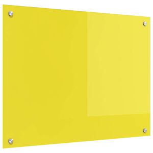 vidaXL Kuhinjski zid Žuta 80 x 60 cm Staklo otporno na udarce