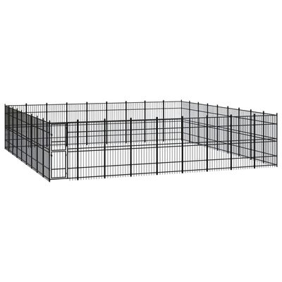 vidaXL Vanjski kavez za pse čelični 74,65 m²