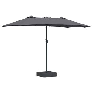 vidaXL Vrtni suncobran 385 x 209 x 244 cm Poliester i čelik Antracit