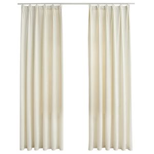 vidaXL Zavjese za zamračivanje 2 kom bar&scaron;unaste krem 140 x 225 cm