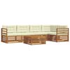 vidaXL Set vanjskih sofa s jastukom 6 pcs Prirodna i krem