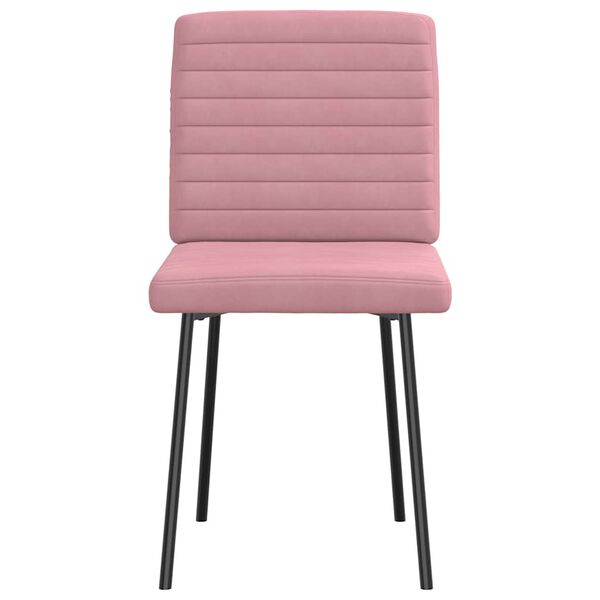 vidaXL Blagovaonske stolice 2 kom ružičaste baršunaste