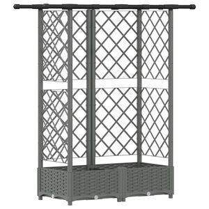 vidaXL Povi&scaron;eni krevet s mrežom i krovom Svjetlosiva 124 x 40 x 121 cm