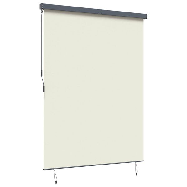 vidaXL Rolo zavjesa sa zavjesama Krema 200 x 250 cm Tkanina i aluminij