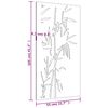 vidaXL Vrtni zidni ukras 105 x 55 cm čelik COR-TEN s uzorkom bambusa