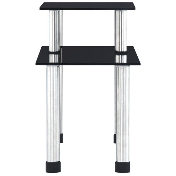 vidaXL Kuhinjske police crne 45 x 16 x 26 cm od kaljenog stakla