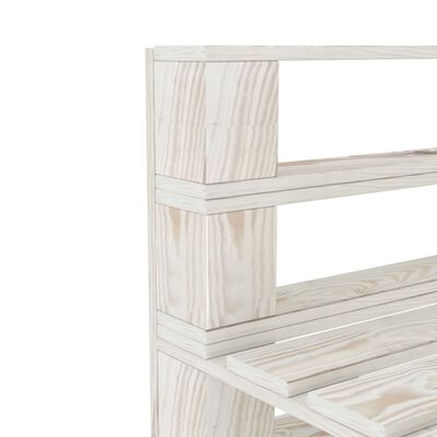 vidaXL Vrtna srednja sofa od paleta drvena bijela