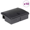 vidaXL Zamke za mi&scaron;eve 10 kom crne 13x10x4 cm