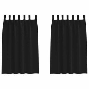 vidaXL Zavjese za blackout s prstenovima 2 kom. Crna 175 x 140 cm