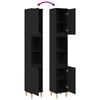 vidaXL Kupaonski ormar Crni hrast 30 x 30 x 190 cm Konstruirano drvo