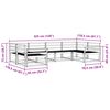vidaXL Set vanjskih sofa 6 pcs Prirodna Čvrsto drvo akacije