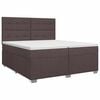 vidaXL Boxspring krevet s madracem Tamno smeđa 200 x 200 cm Tkanina