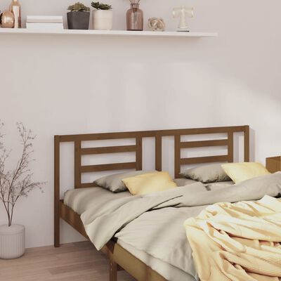 vidaXL Uzglavlje za krevet boja meda 166 x 4 x 100 cm masivna borovina