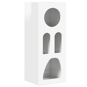 vidaXL Kreveta Visoki sjaj bijela 40 x 35 x 100.5 cm Konstruirano drvo