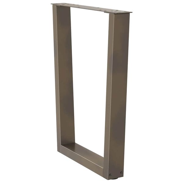 vidaXL Noge za blagovaonski stol V-oblik 3 kom Prirodni čelik 70 x (72-73,3) cm Čelik