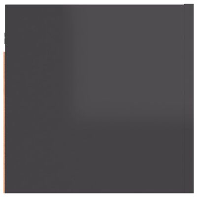 vidaXL Noćni ormarići 2 kom visoki sjaj sivi 30,5 x 30 x 30 cm iverica