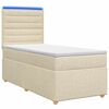vidaXL Boxspring krevet s madracem Krem 80 x 200 cm Tkanina