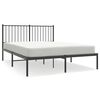 vidaXL Metalni okvir za krevet s uzglavljem crni 140x190 cm