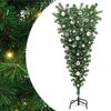 vidaXL Obrnuti umjetni božićni drvce s balonima Zelena 150 cm PVC
