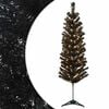 vidaXL Umjetno vitko božićno drvce 150 cm 150 LED lampica Topla bijela