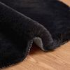 vidaXL Faux Rabbit Fur Rug Olite Crna 50 x 80 cm Poliester