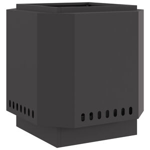 vidaXL Oganj bez dima Crna 48 x 48 x 51 cm Čelik