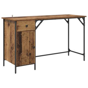 vidaXL Računalni stol Staro drvo 131 x 48 x 75 cm Konstruirano drvo