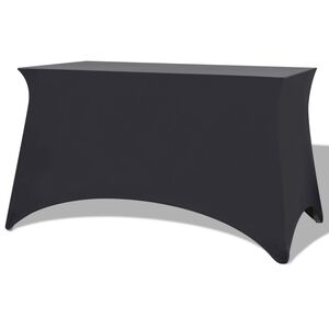vidaXL Rastezljiva Navlaka za Stol 2 kom 120x60,5x74 cm Antracit