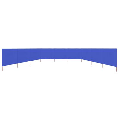 vidaXL Vjetrobran s 9 panela od tkanine 1200 x 80 cm azurno plavi