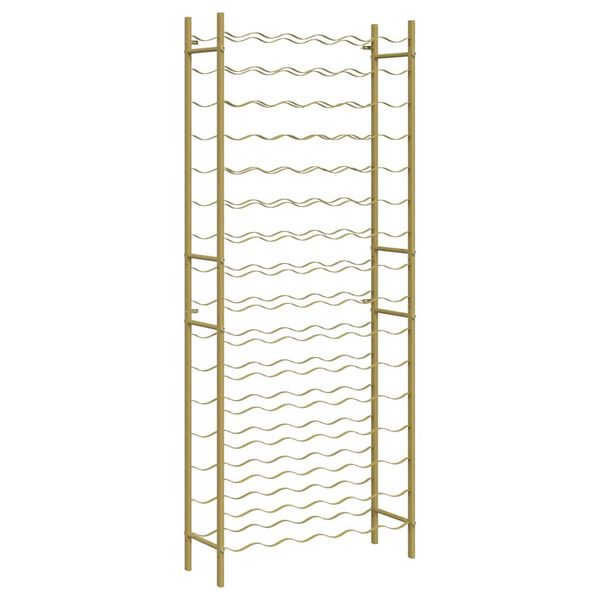 vidaXL Stalak za vino za 96 boca zlatni metalni